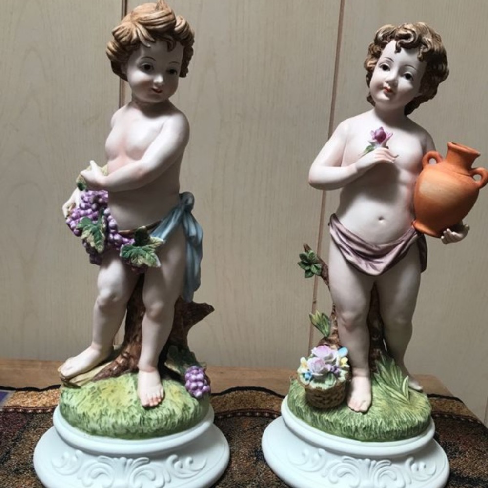 Lefton China Ceramic Boy and Girl